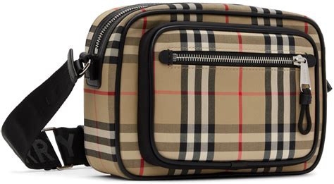 burberry beige vintage check messenger bag